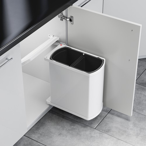 Abfallsammler duo weiß - duo, 8l/8l